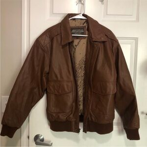 Army Air Corps Leather A2 Flight Bomber Jacket